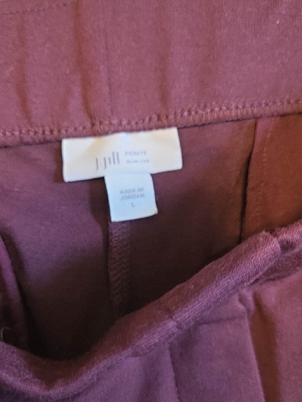 Women’s Slim Ponte Pants in Deep Berry - Picture 5 of 6